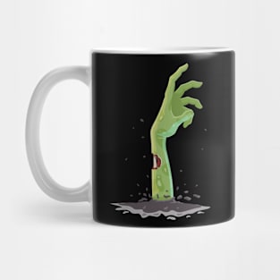 zombie hand, halloween, horror cartoon Mug